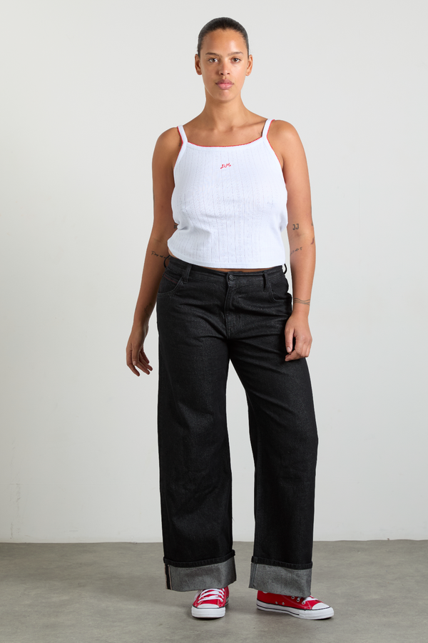 Damson Madder Selvedge Sylvie Jeans - Washed Black (online Exclusive)