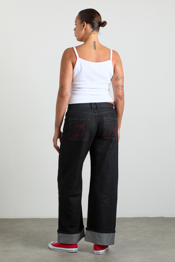 Damson Madder Selvedge Sylvie Jeans - Washed Black (online Exclusive)