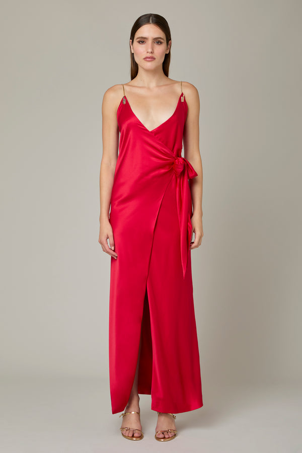 danamé ELIANA DRESS Burgundy red