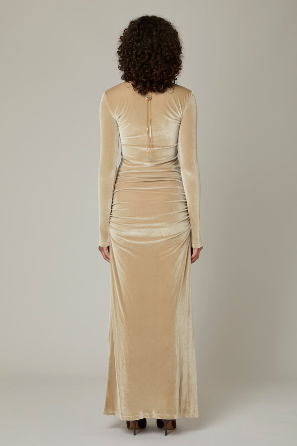 Danamé ELLIE MAXI DRESS Oyster White