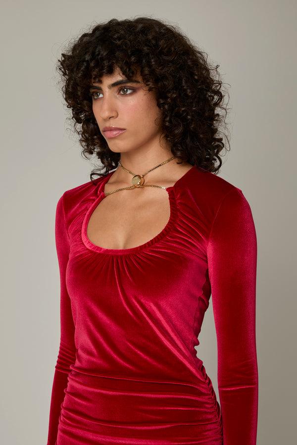 Danamé ELLIE MINI DRESS Ruby Red