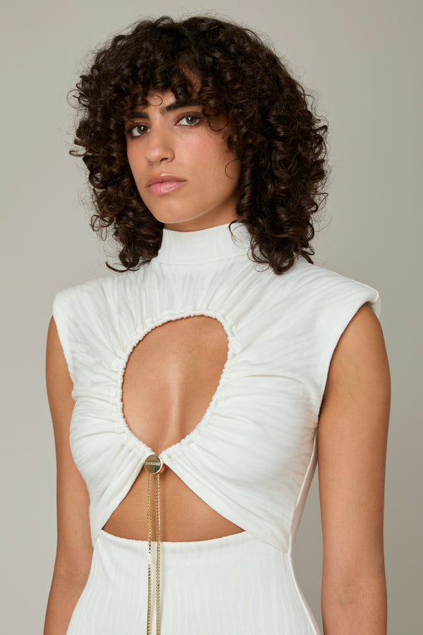 Danamé GENIS VISCOSE DRESS Ivory