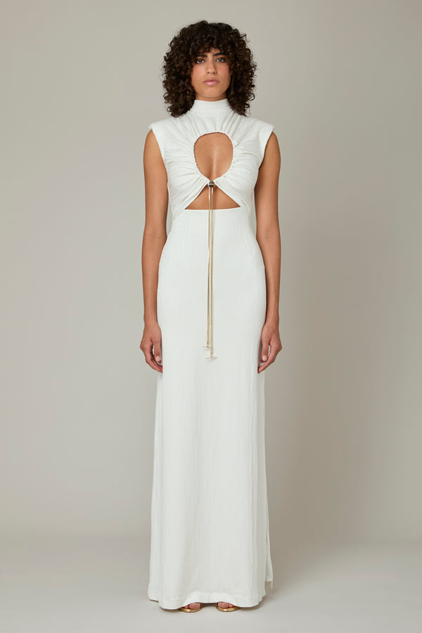 danamé GENIS VISCOSE DRESS Ivory