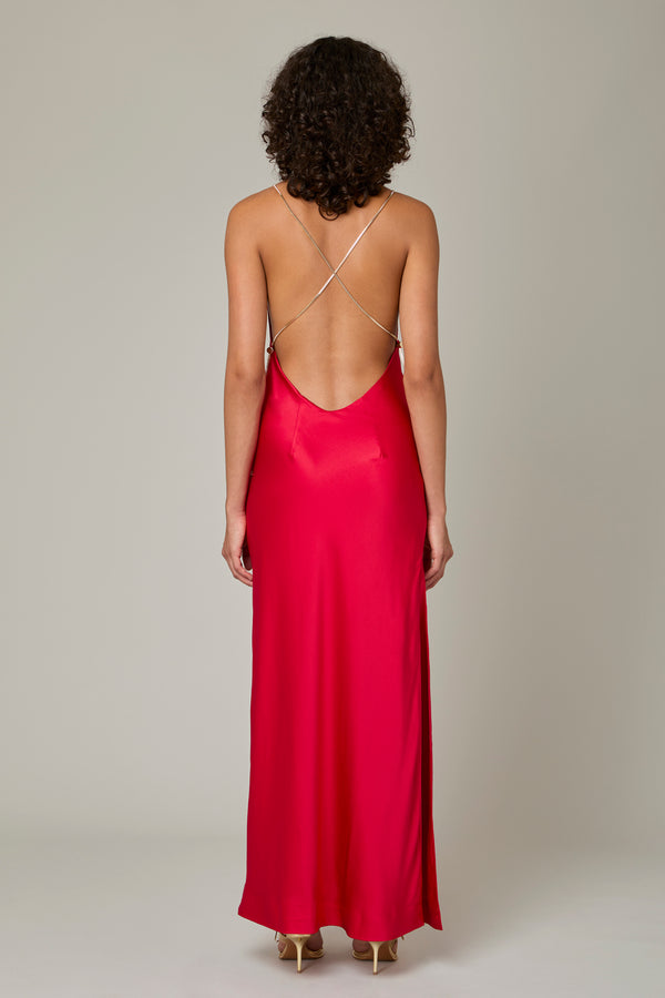 Danamé JOY DRESS Burgundy Red