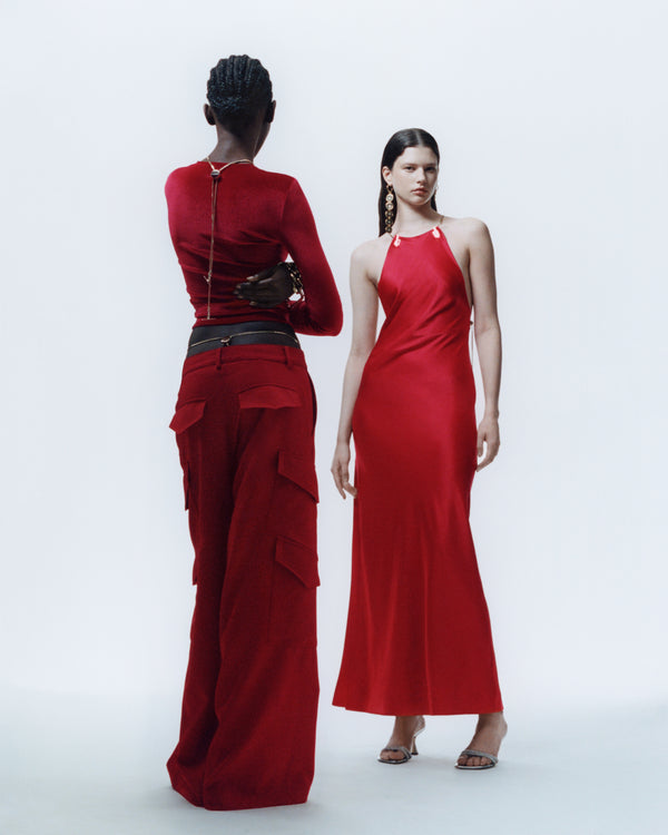 Danamé JOY DRESS Burgundy Red