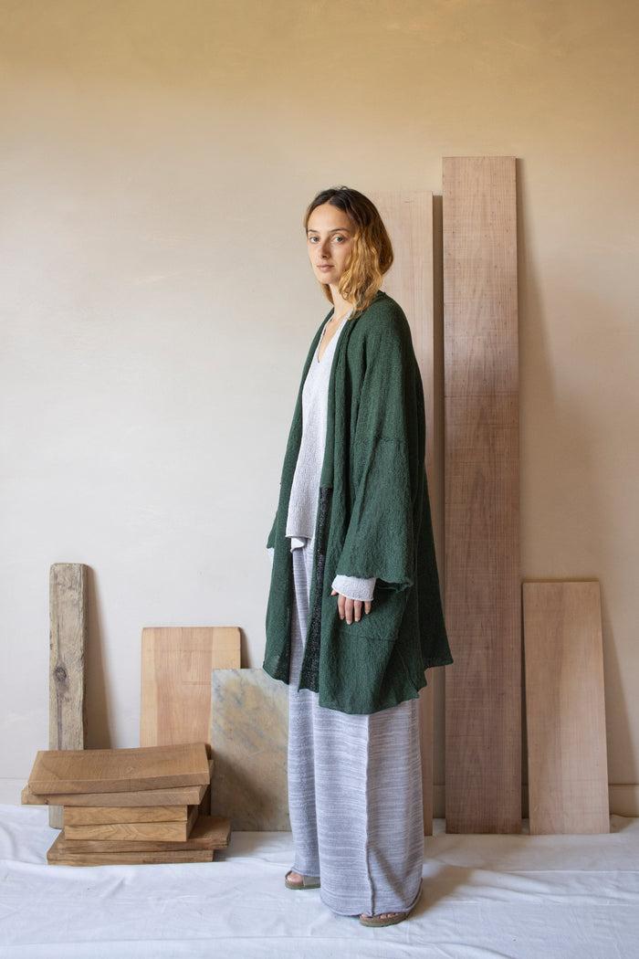 Daniel Andresen Belel Loose Fit Kimono Style Cardigan Pine