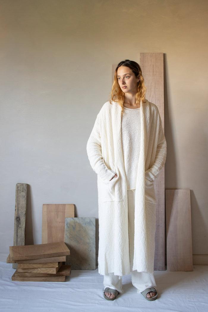 Daniel Andresen Ceibo Long Loose Fit Cardigan White