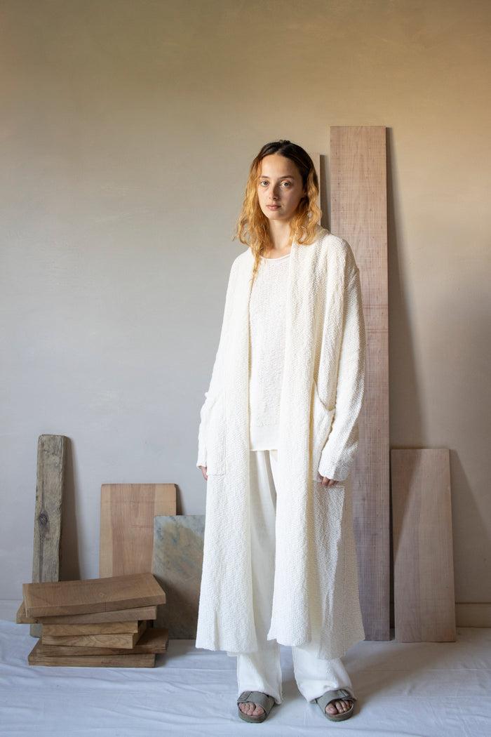 daniel andresen Ceibo long loose fit cardigan white