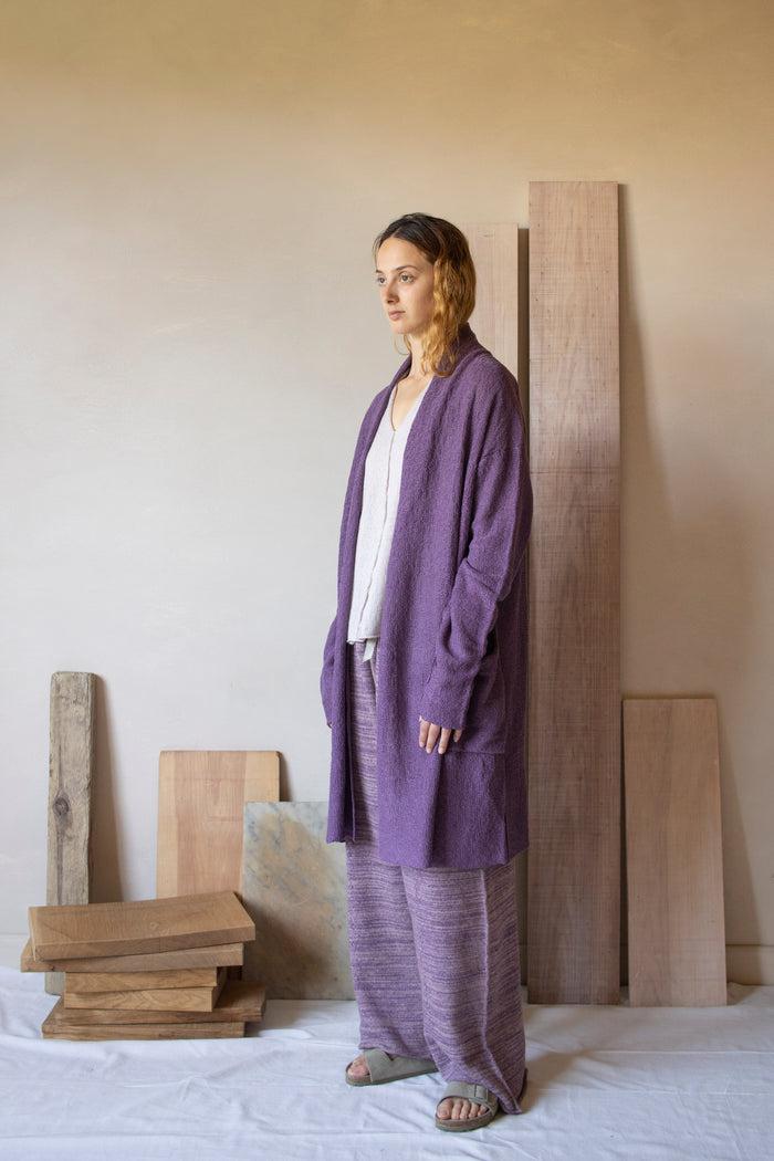 Daniel Andresen Batsu Long Loose Fit Cardigan Lila