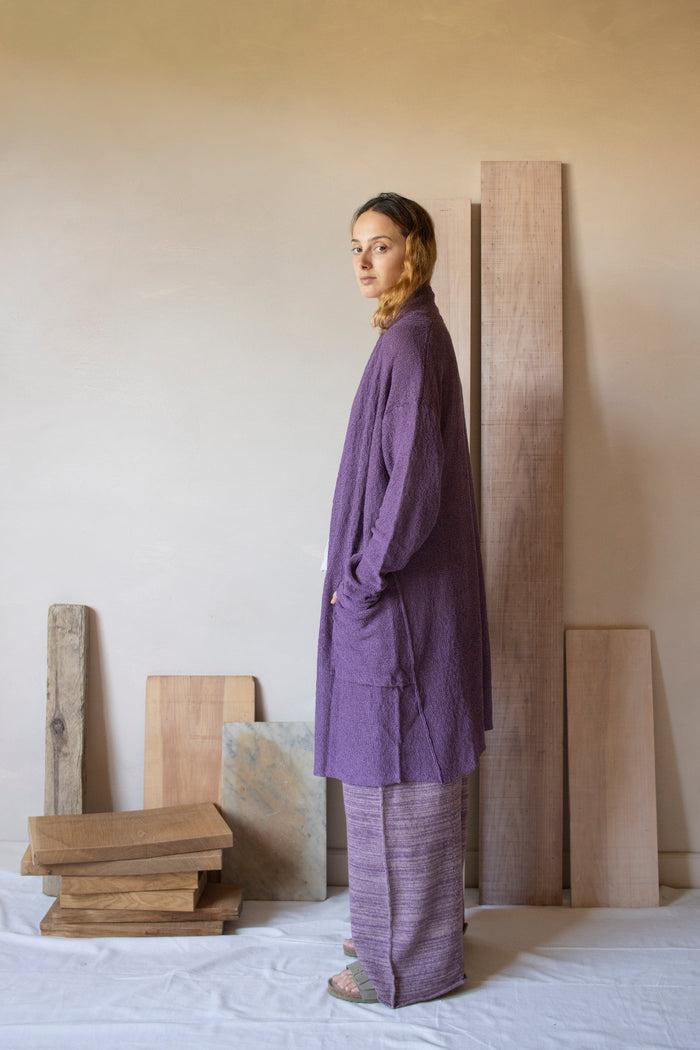 Daniel Andresen Batsu Long Loose Fit Cardigan Lila