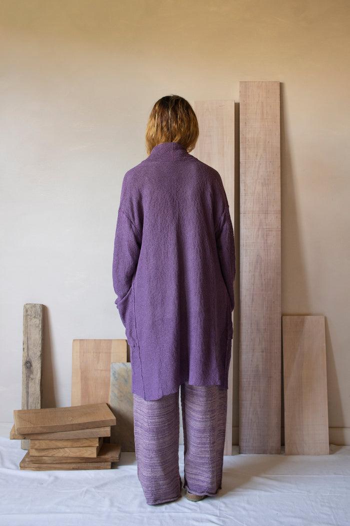 Daniel Andresen Batsu Long Loose Fit Cardigan Lila