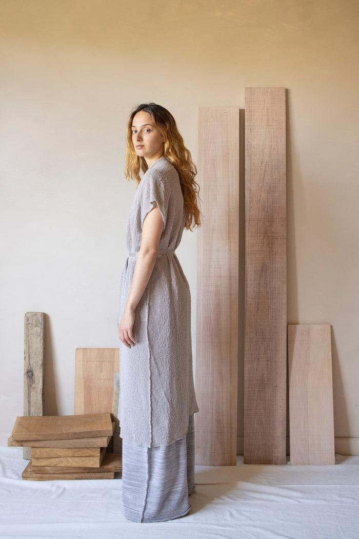 Daniel Andresen Botein Wrap Dress With Belt Silver