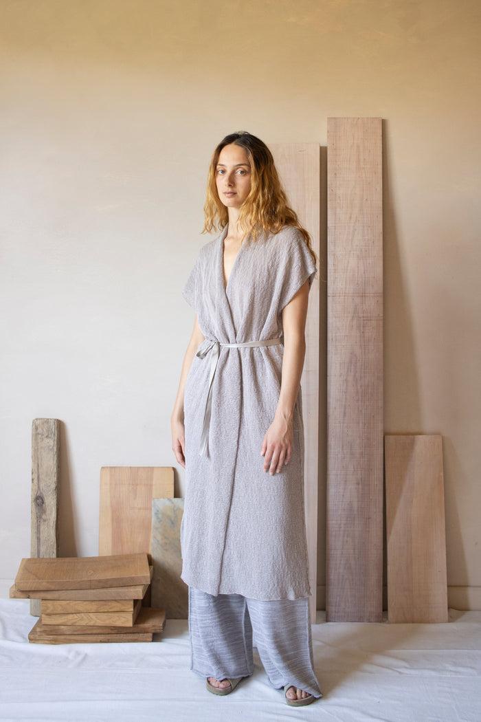 daniel andresen Botein wrap dress with belt silver