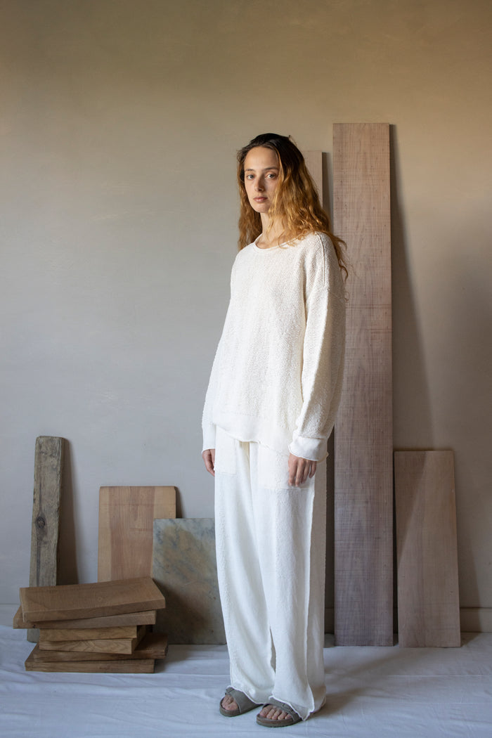 Daniel Andresen Chara Loose Fit Pullover White