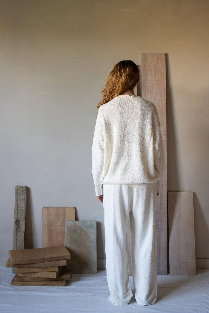 daniel andresen Chara loose fit pullover white