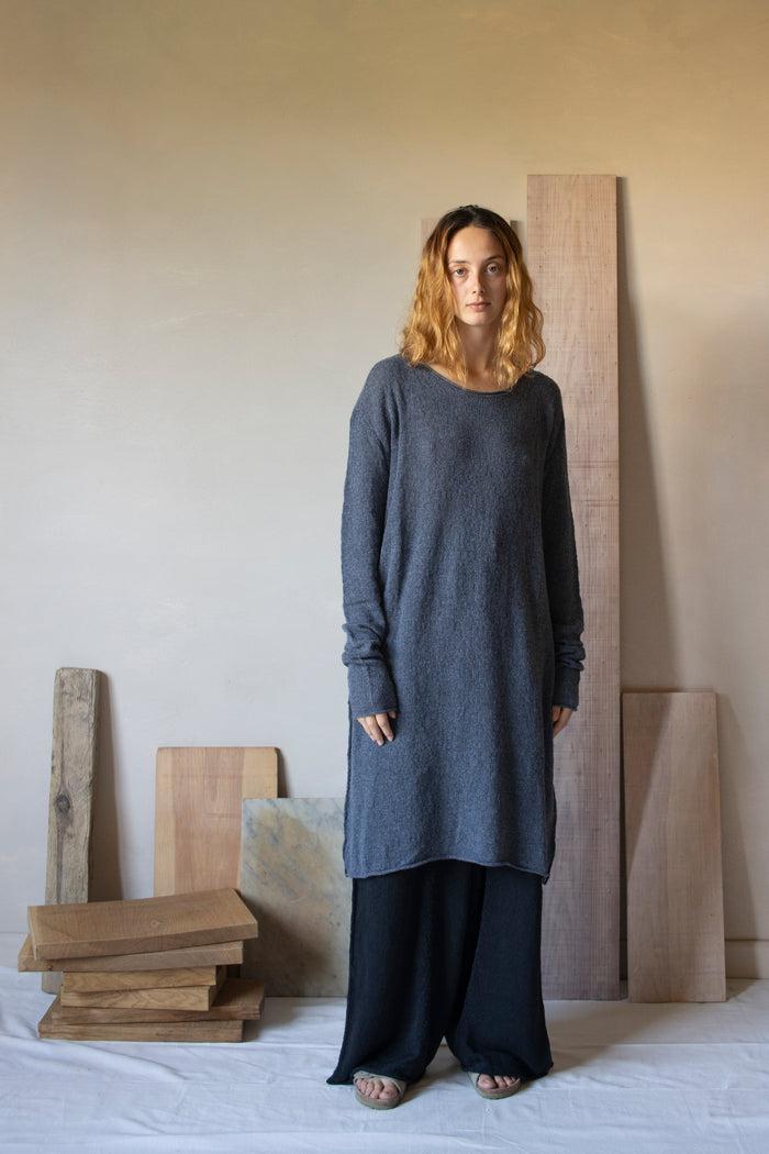 daniel andresen Errai long pullover petrol