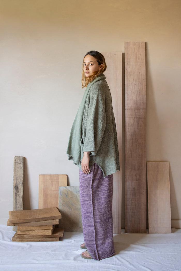 Daniel Andresen Gudja Scarfed Kimono Style Cardigan Pistache