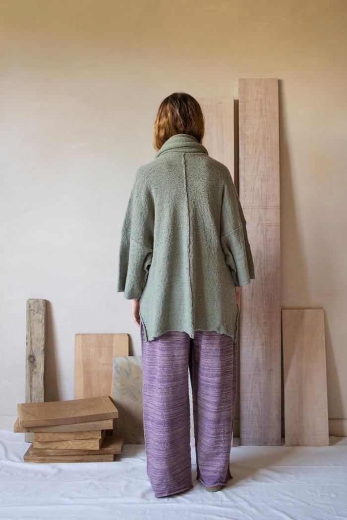 Daniel Andresen Gudja Scarfed Kimono Style Cardigan Pistache