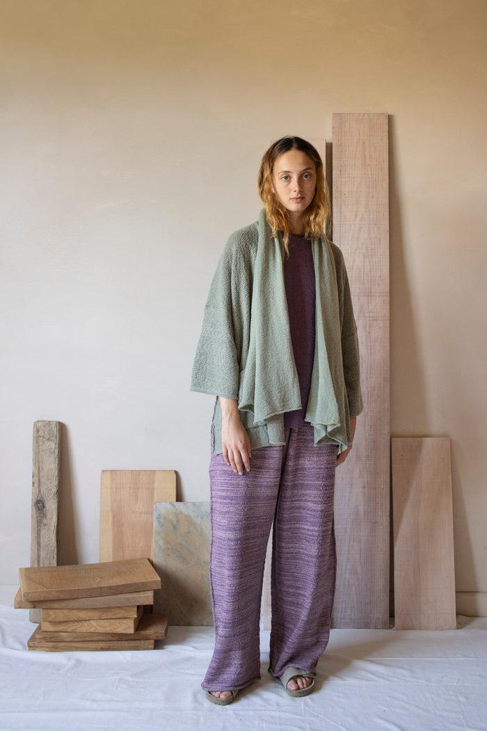 daniel andresen Gudja scarfed kimono style cardigan pistache