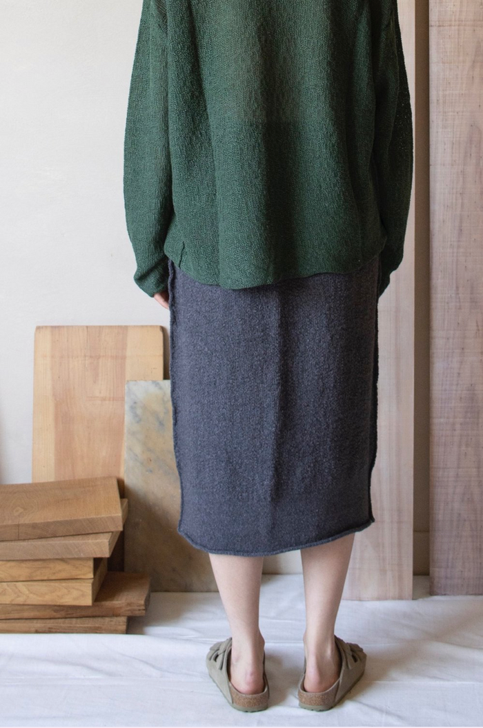 Daniel Andresen Horna Skirt With Belt And Pockets Charcoal