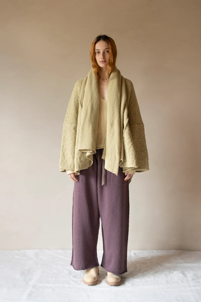 Daniel Andresen Rue Scarfed Chunky Short Knit Kimono