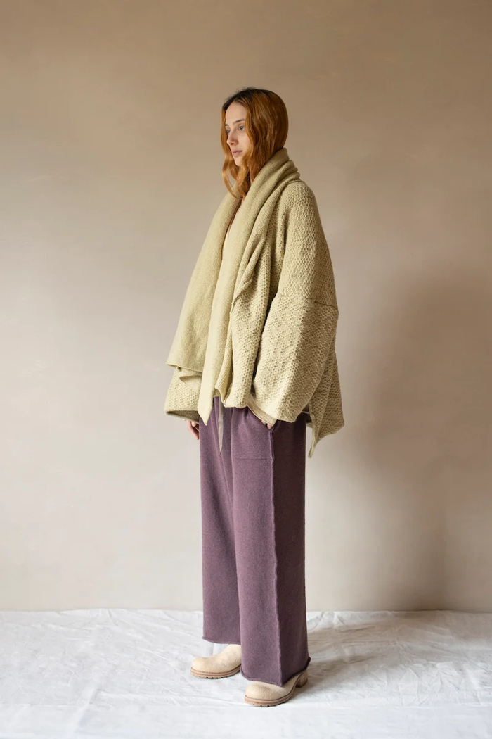 Daniel Andresen Rue Scarfed Chunky Short Knit Kimono