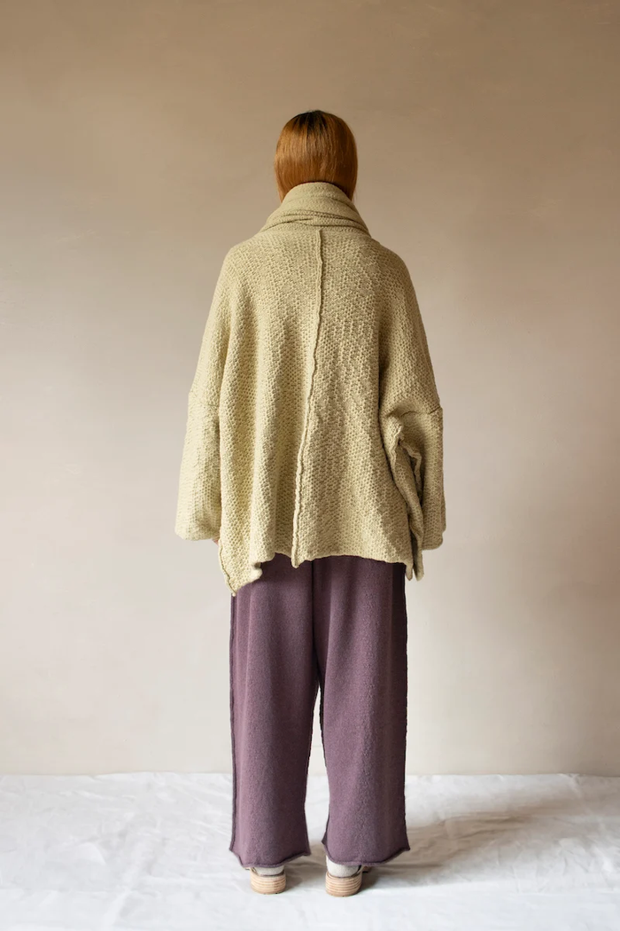 Daniel Andresen Rue Scarfed Chunky Short Knit Kimono