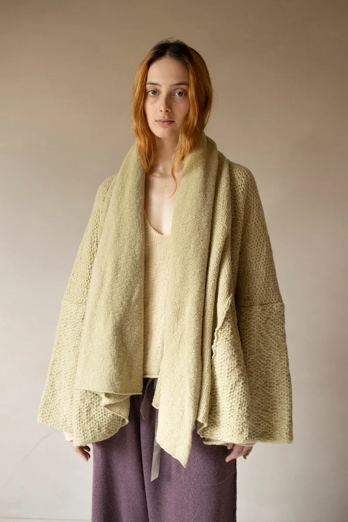 daniel andresen Rue scarfed chunky short knit kimono