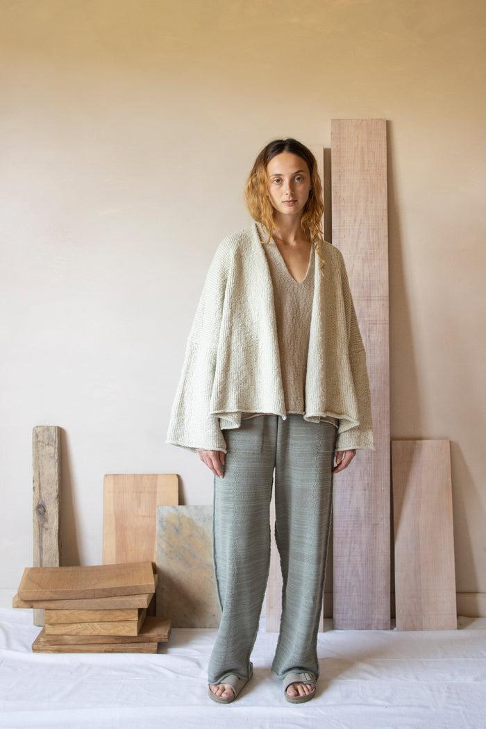 daniel andresen Sargas short kimono sleeve cardigan pistache