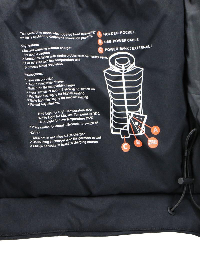 Daniel Hechter Chaud Black Heat Insulated Zip Hoodie