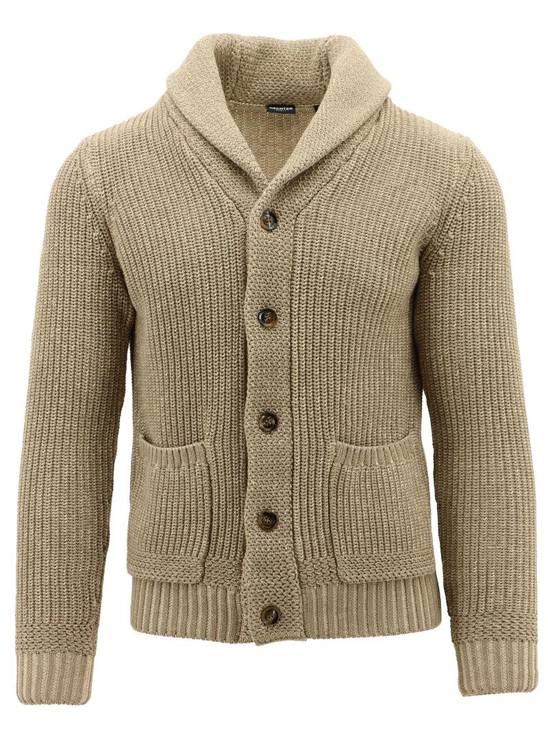 daniel hechter Beige Ribbed Knit Cardigan