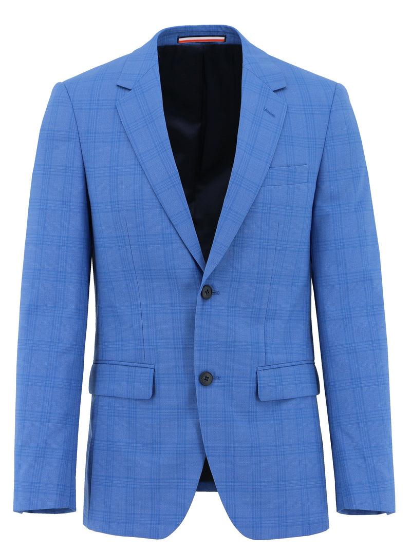 daniel hechter Lisbon Edward Blue Checked Suit