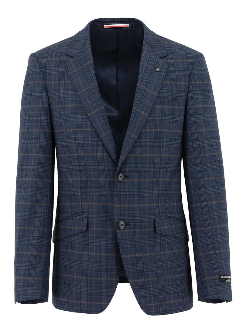 daniel hechter Lisbon Edward Blue Checked Suit