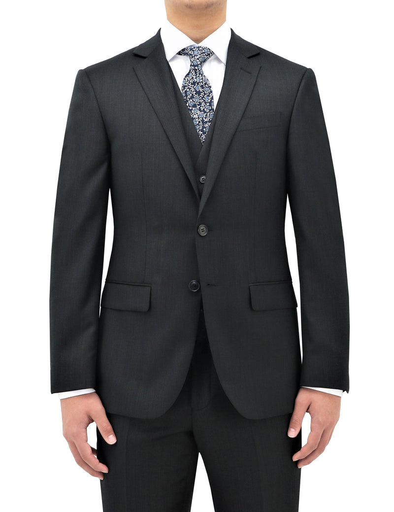 Daniel Hechter Luke 101 Black Wool Waistcoat Suit