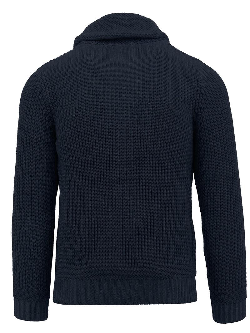 Daniel Hechter Navy Ribbed Knit Cardigan