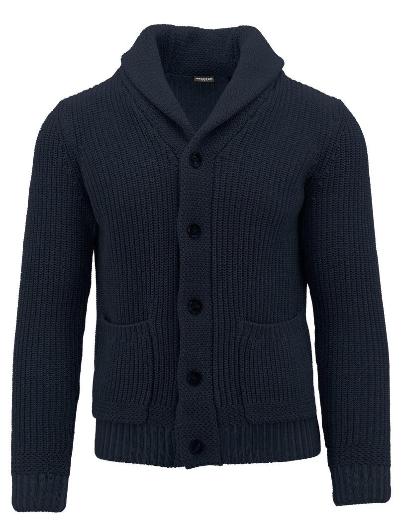 daniel hechter Navy Ribbed Knit Cardigan