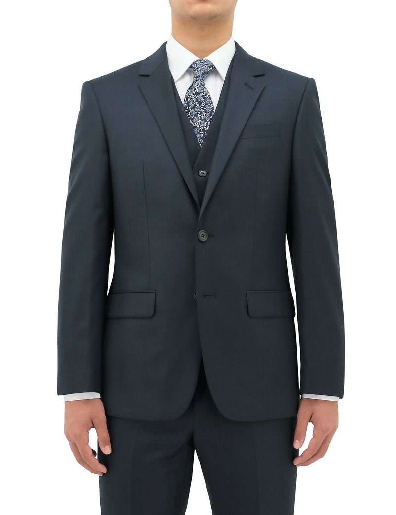 Daniel Hechter Ryan 106 Blue Wool Waistcoat Suit