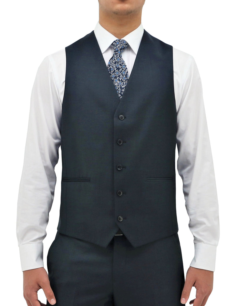 daniel hechter Ryan 106 Blue Wool Waistcoat Suit