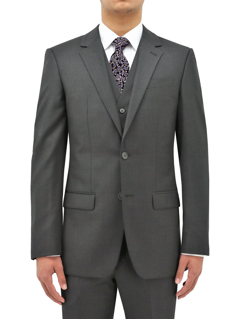 Daniel Hechter Ryan 106 Grey Wool Waistcoat Suit