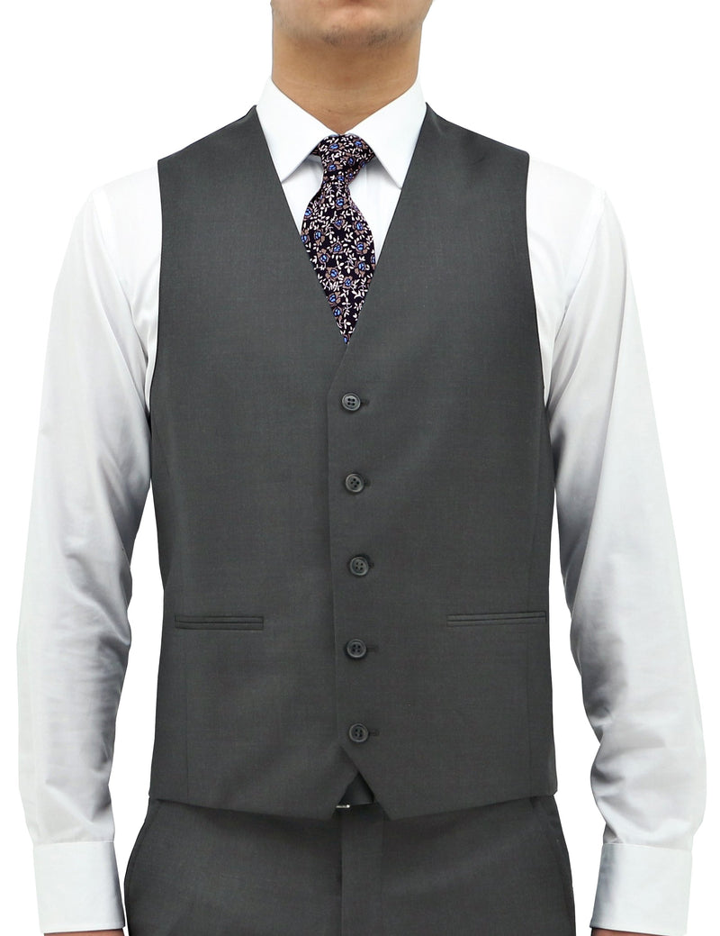 daniel hechter Ryan 106 Grey Wool Waistcoat Suit
