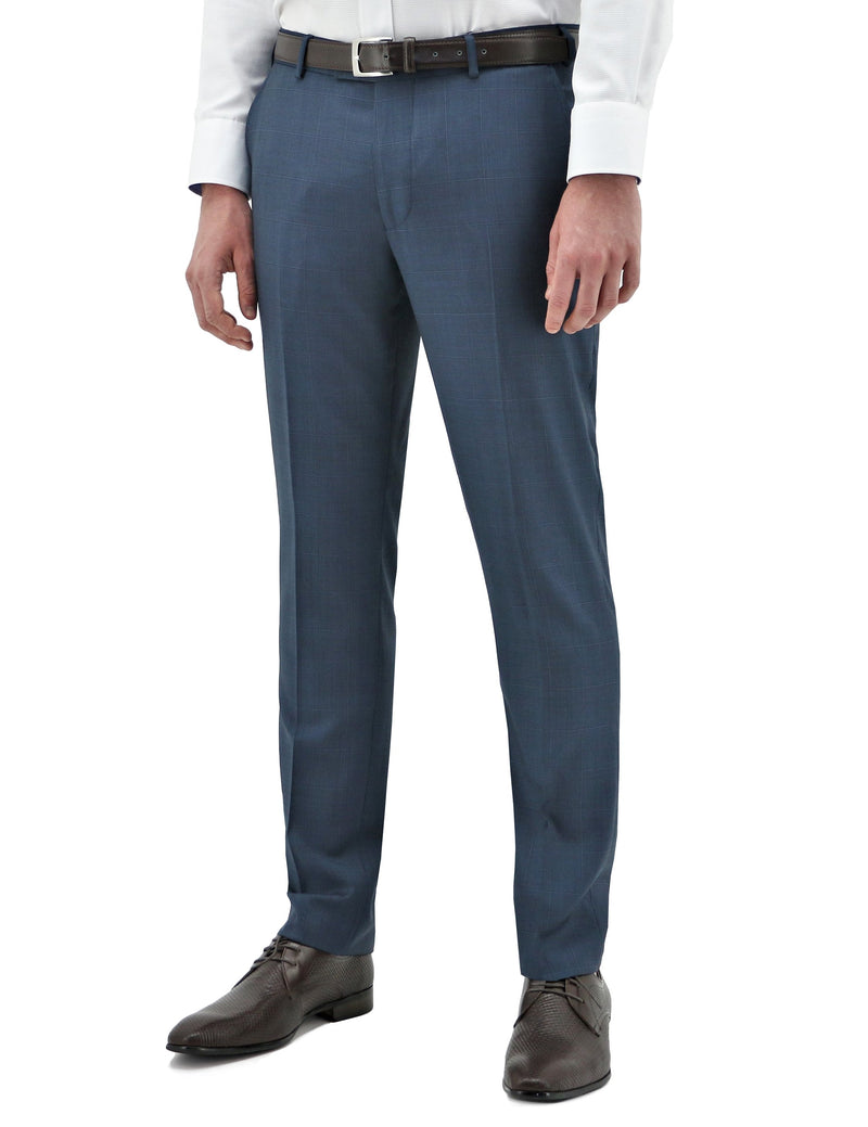 daniel hechter Edward 210 Blue Check Wool Trouser Suit