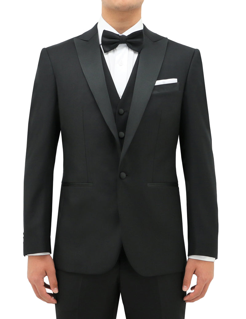 daniel hechter Jason 106 Black Wool Dinner Jacket Suit