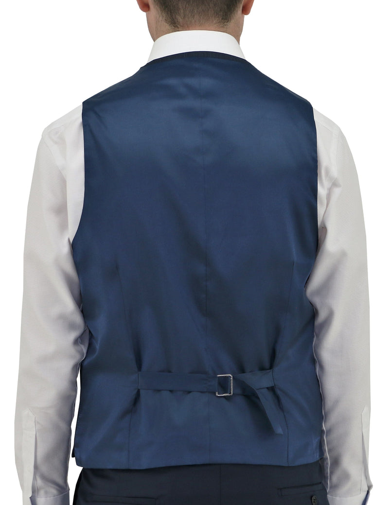 Daniel Hechter Luke 210 Blue Check Wool Waistcoat Suit