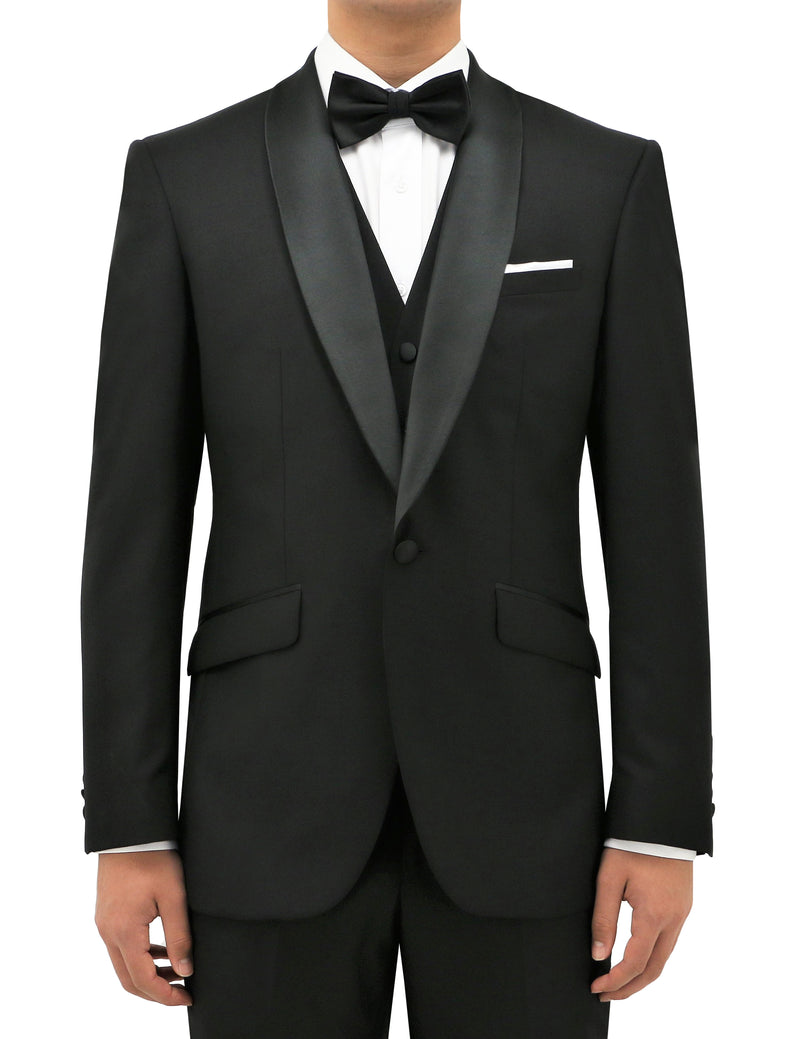 daniel hechter Manta 106 Black Wool Dinner Jacket Suit