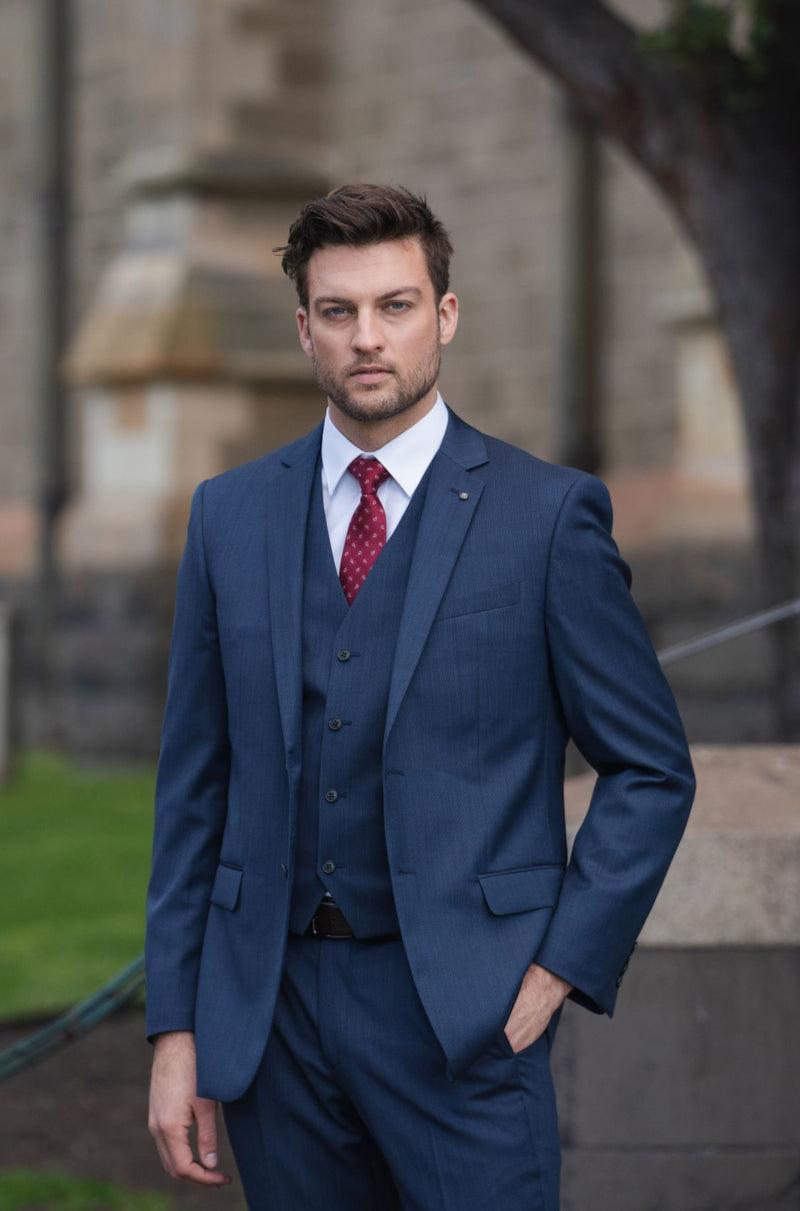 Daniel Hechter Michel 101 Blue Wool Suit Jacket Suit