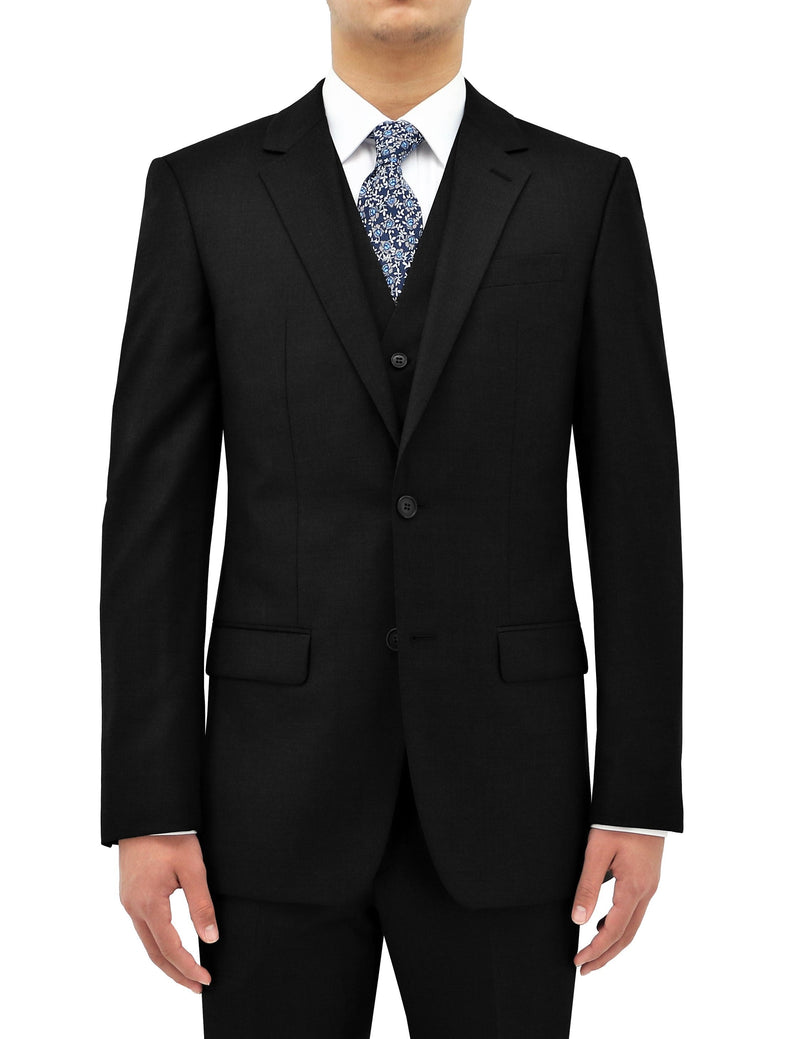 daniel hechter Shape 106 Black Wool Suit Jacket Suit