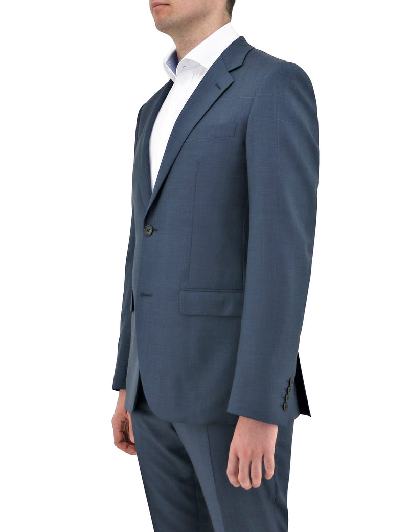 Daniel Hechter Shape 210 Blue Check Wool Suit Jacket Suit