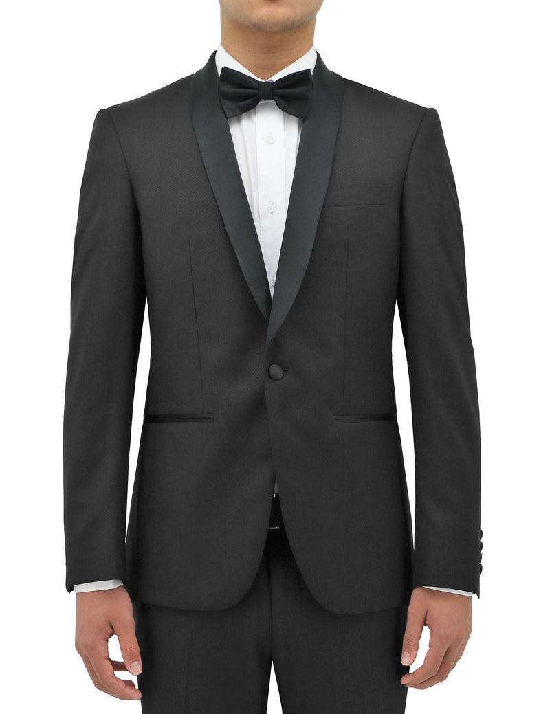 daniel hechter Shawl Shape 203 Black Wool Dinner Jacket Suit