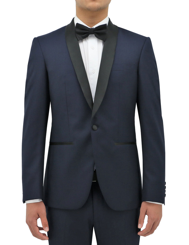 daniel hechter Shawl Shape 203 Navy Wool Dinner Jacket Suit