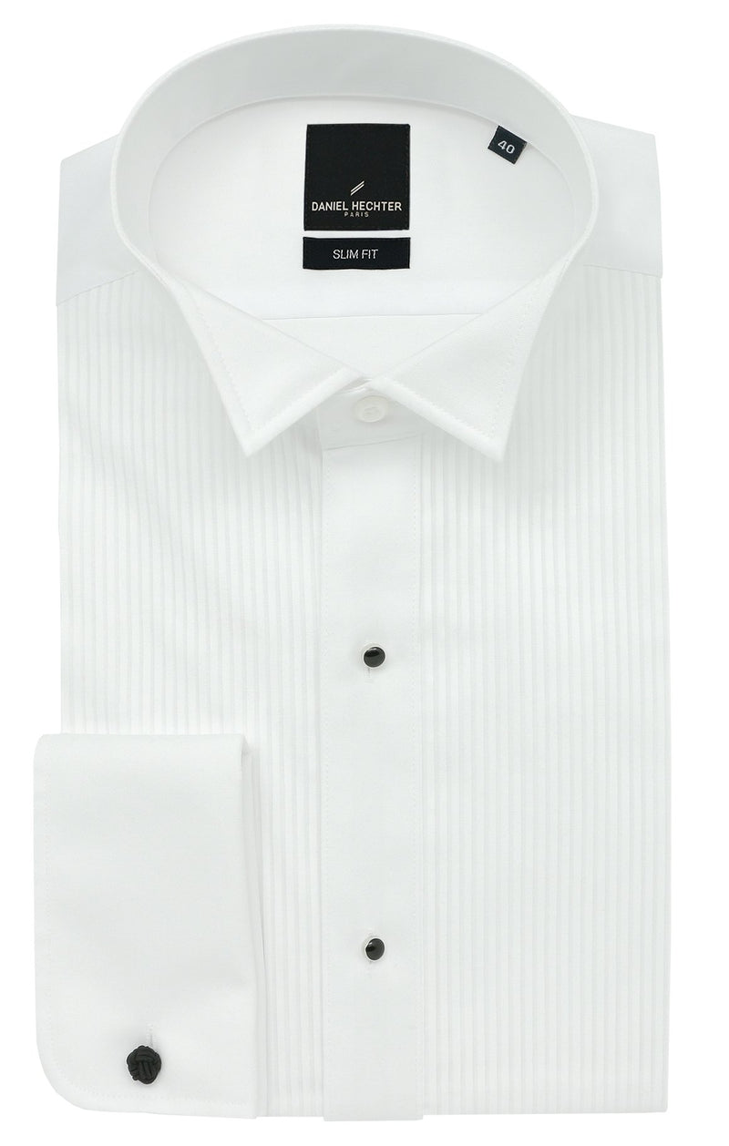 daniel hechter Wing Stud 5WT White Dinner Shirt Shirt